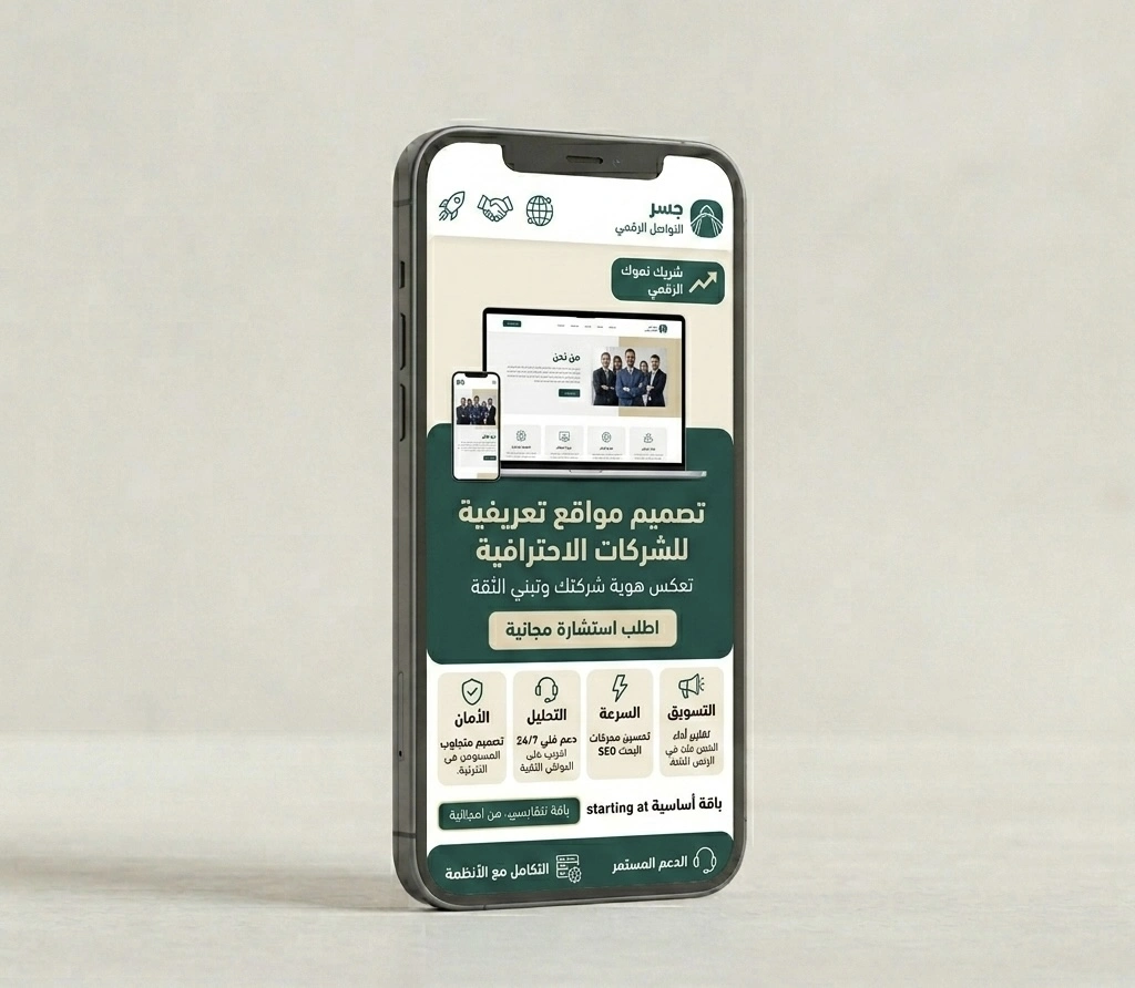 خدمة الموقع الإلكتروني التعريفي للشركات